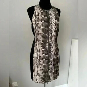 Armani Exchange A|X Snakeskin Print Zipper Dress – Size 2